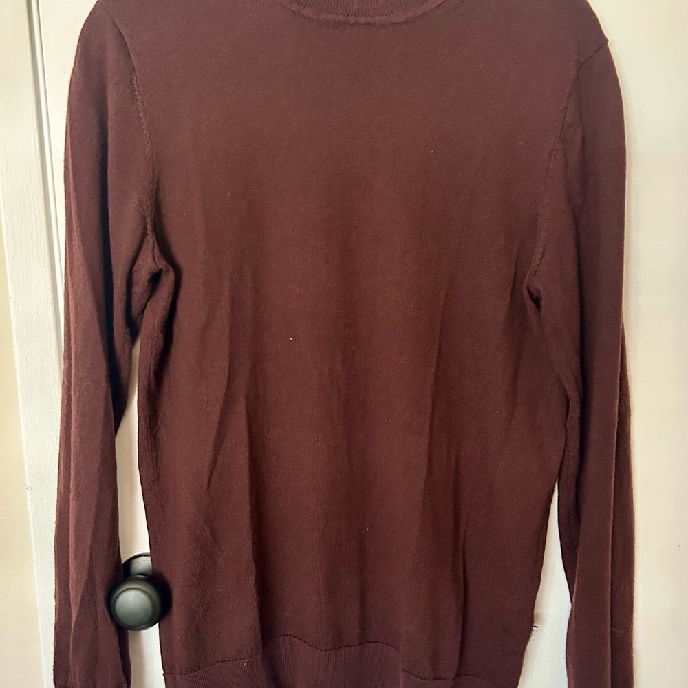 Frank & Oak Burgundy Long Sleeve Sweater